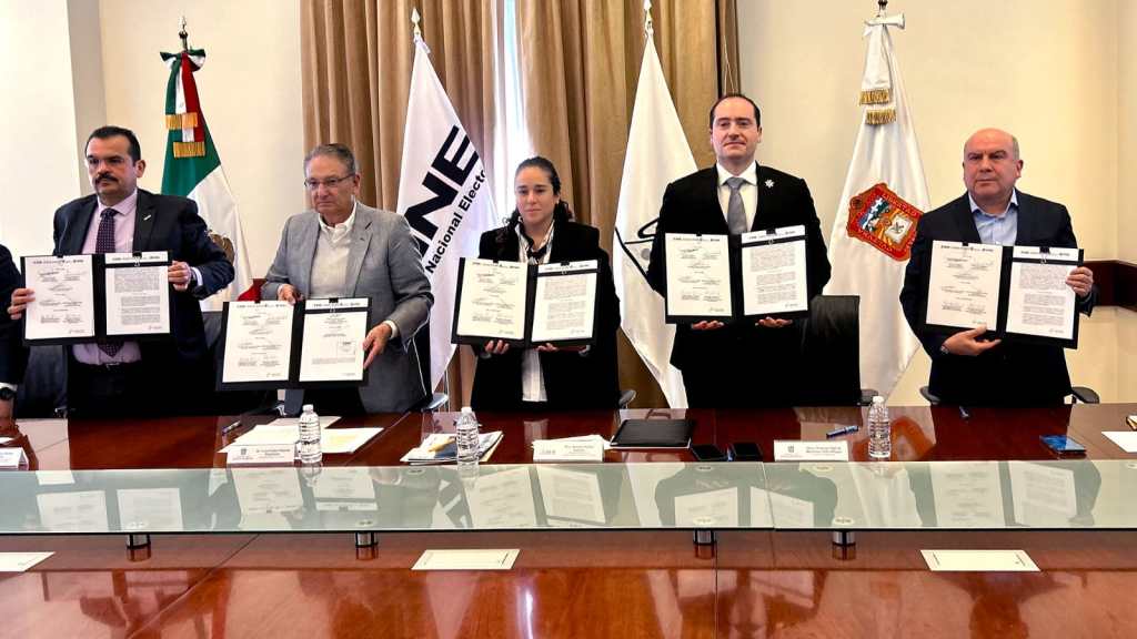 IEEM, INE y Policía estatal firman convenio para garantizar seguridad en elección por&nbsp;gubernatura