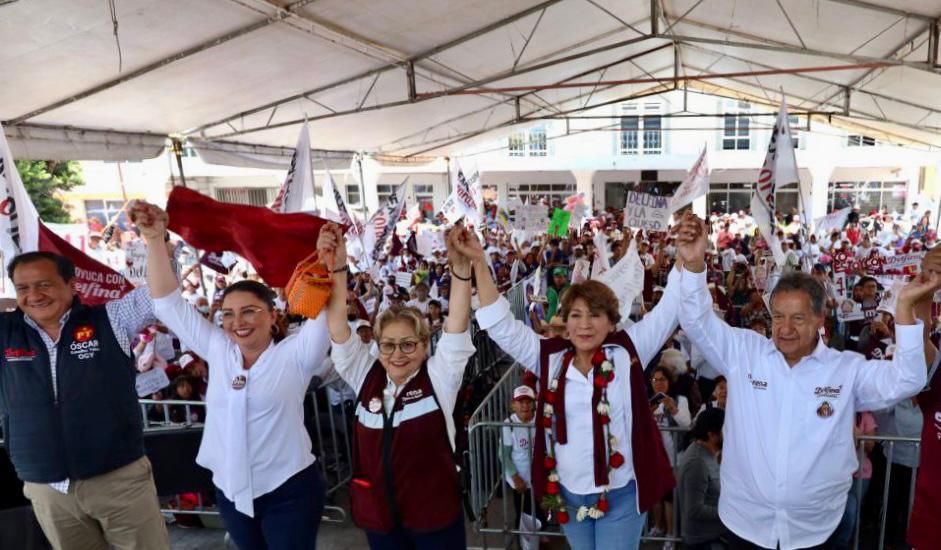 En Chiconcuac Delfina Gómez  arrancó su carrera de Maestra… promete que regresará para iniciar su etapa de&nbsp;gobernadora