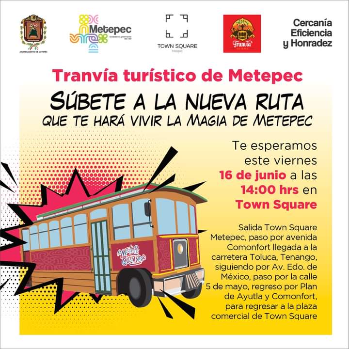 En Metepec se apuntala nueva ruta turística con El&nbsp;Tranvía