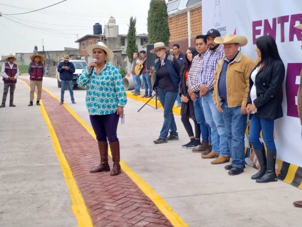 Comunidad Ejido de la “Y” ES Orgullo de Otzolotepec, precisa Erika Sevilla Alvarado al inaugurar obra de pavimentación con concreto&nbsp;hidráulico