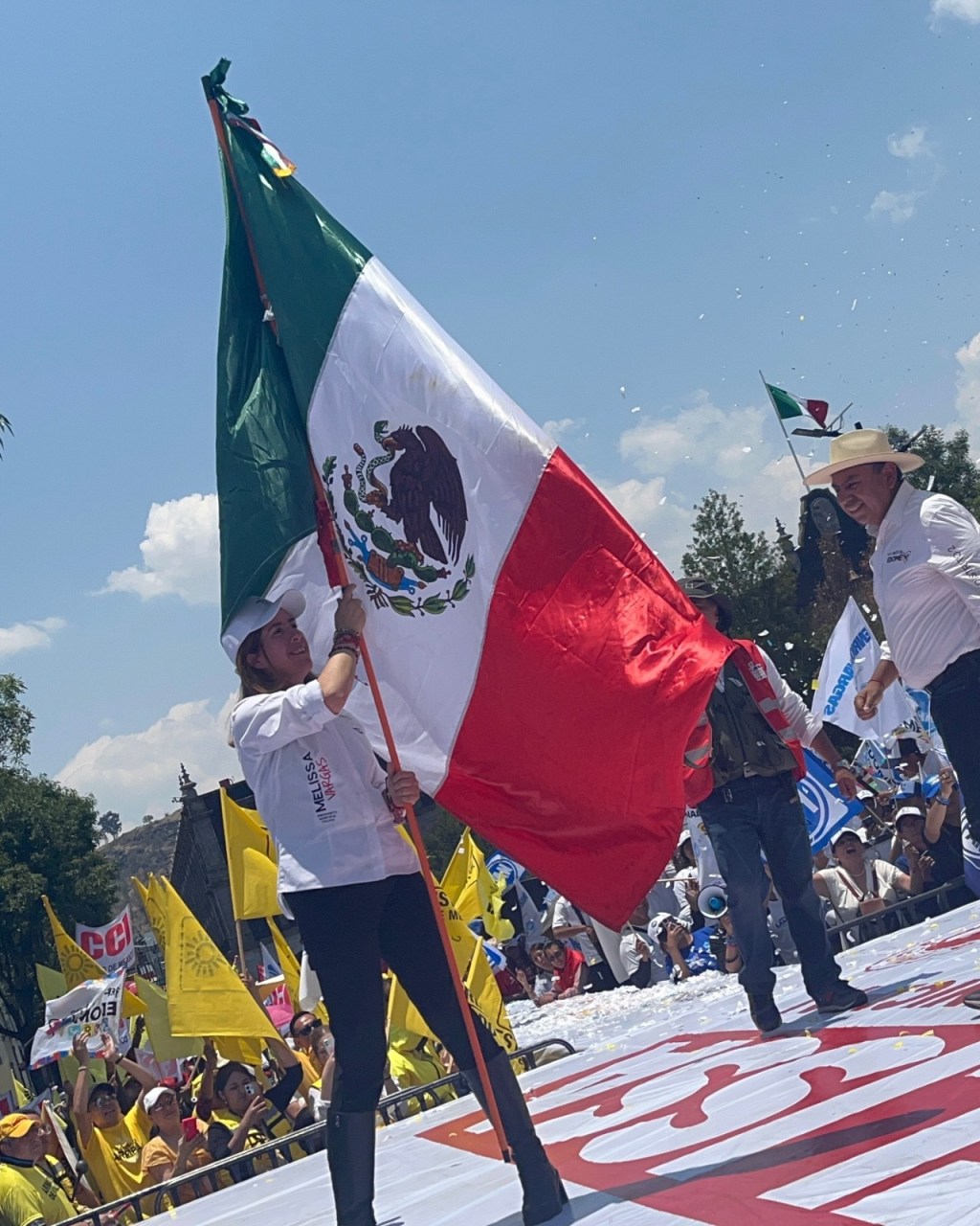 Ganamos los corazones de las y los toluqueños y ganaremos la elección precisó Melissa Vargas, candidata del PRI, PAN y&nbsp;PRD