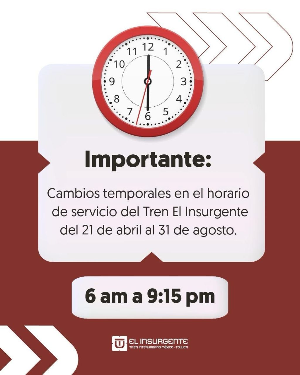 «El Insurgente» ajustará sus horarios por obras de&nbsp;mejora