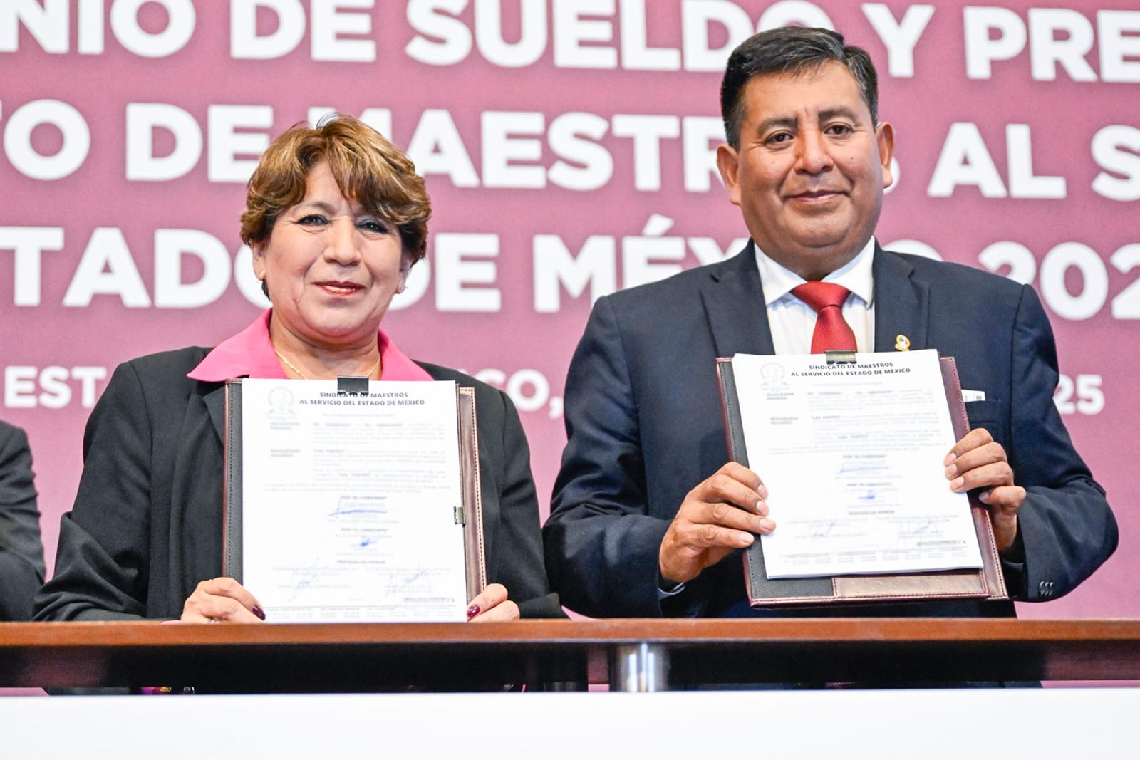 “El SMSEM esta con usted”, dijo Jenaro Martínez a la gobernadora Delfina Gómez