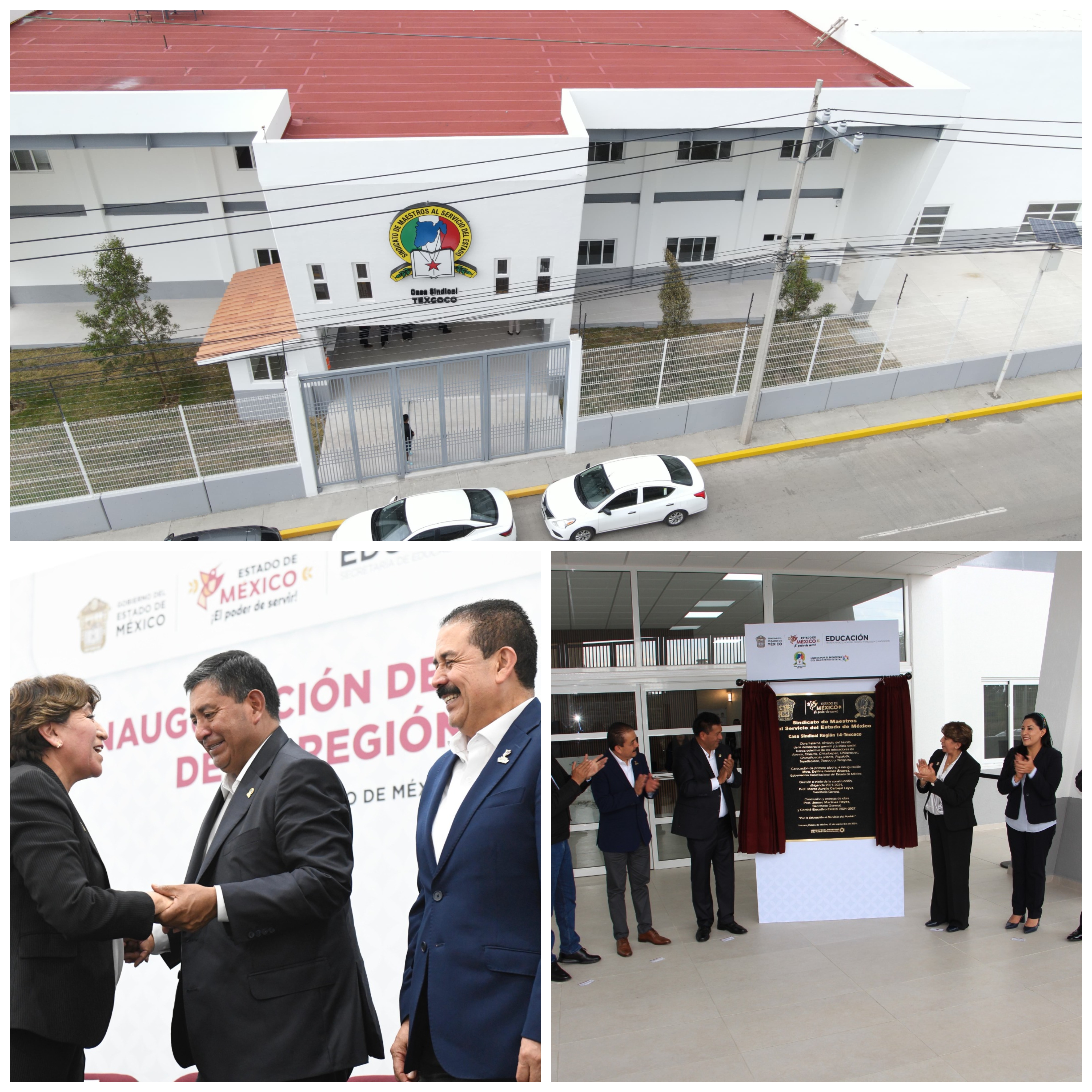 Delfina Gómez y Jenaro Martínez inauguraron Casa Sindical de Texcoco