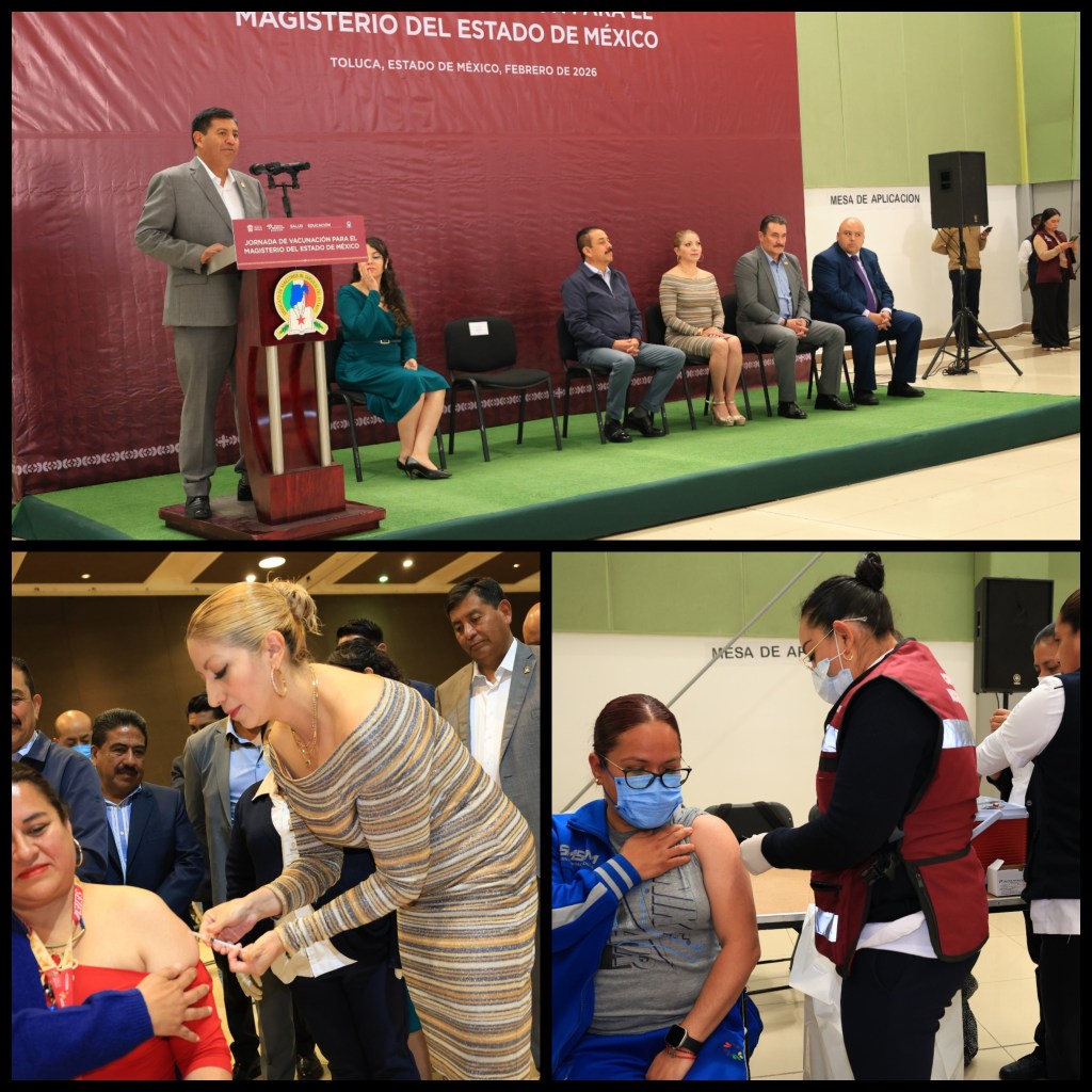 Vacunar es cuidar el futuro: magisterio mexiquense se protege contra el sarampión con apoyo institucional