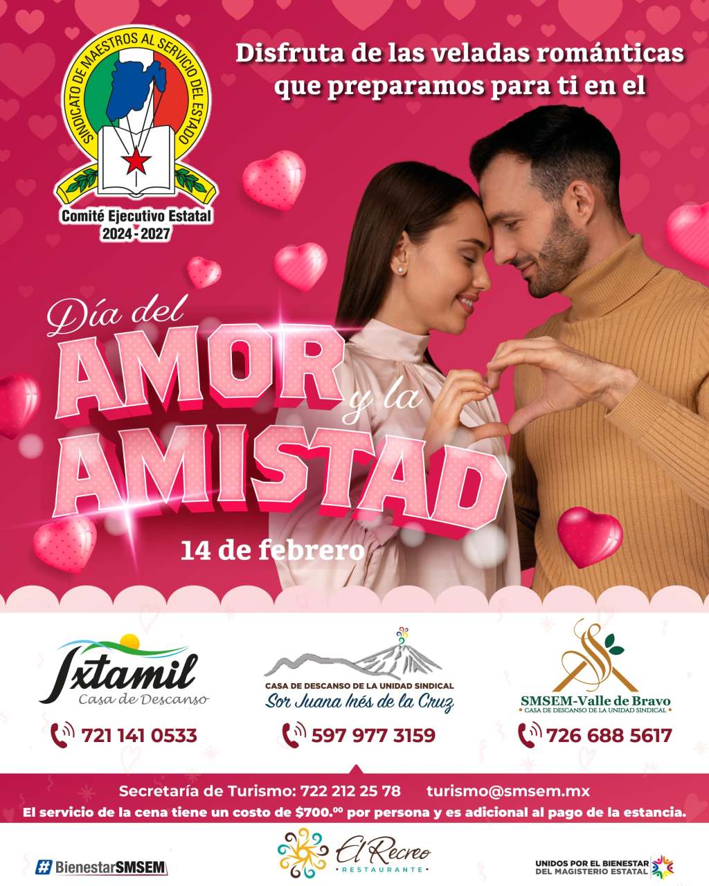 SMSEM listo para celebrar el día del amor y la amistad en Casas de Descanso