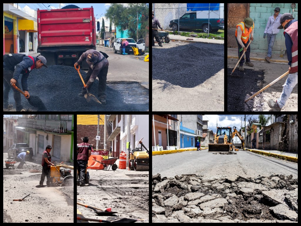 Toluca acelera la reparación de sus&nbsp; calles con 48 frentes activos y una meta de 20 mil baches en 90&nbsp;dias