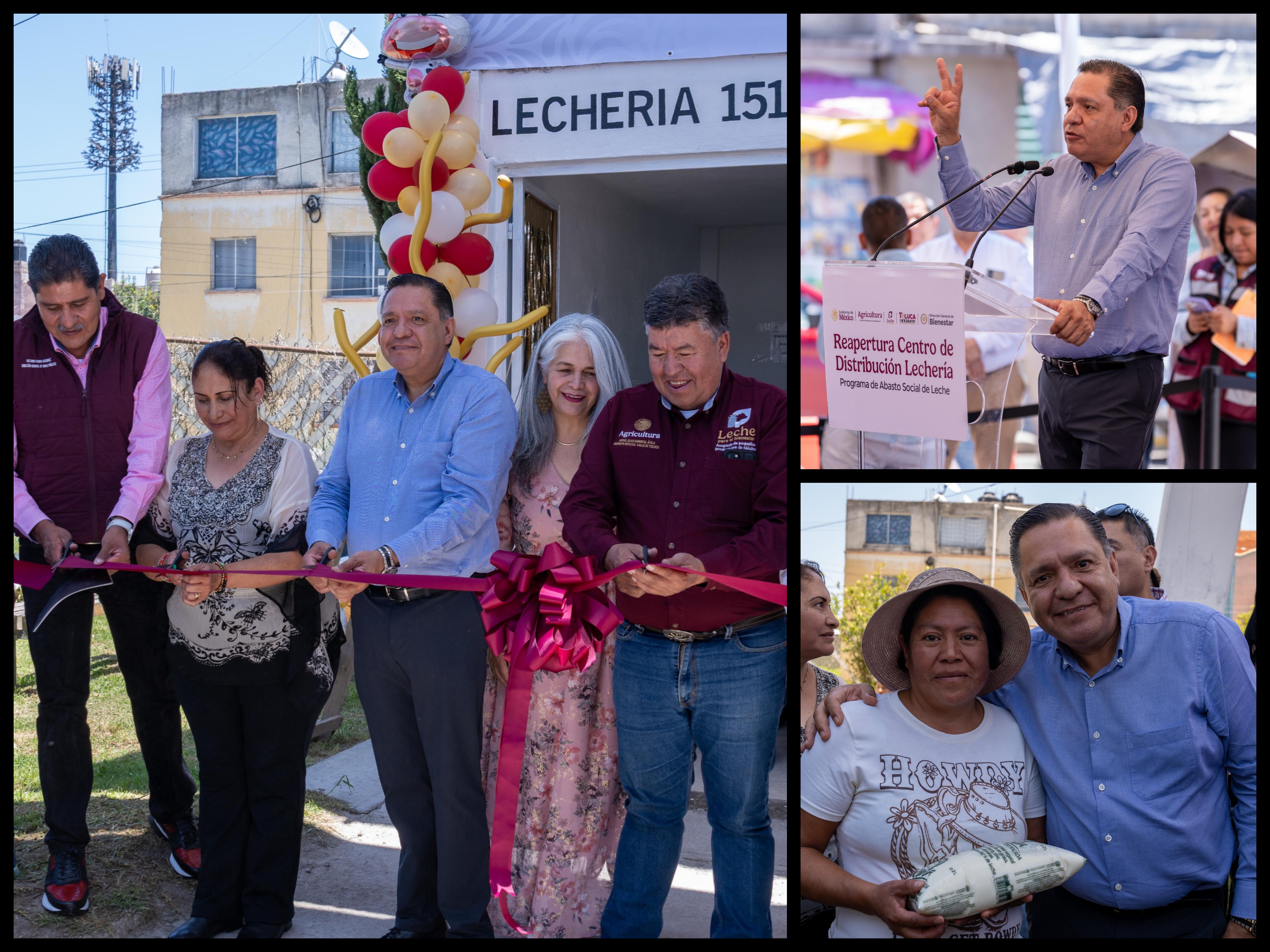 Reabre Toluca lecheria en Totoltepec y devuelve alivio a cientos de familias