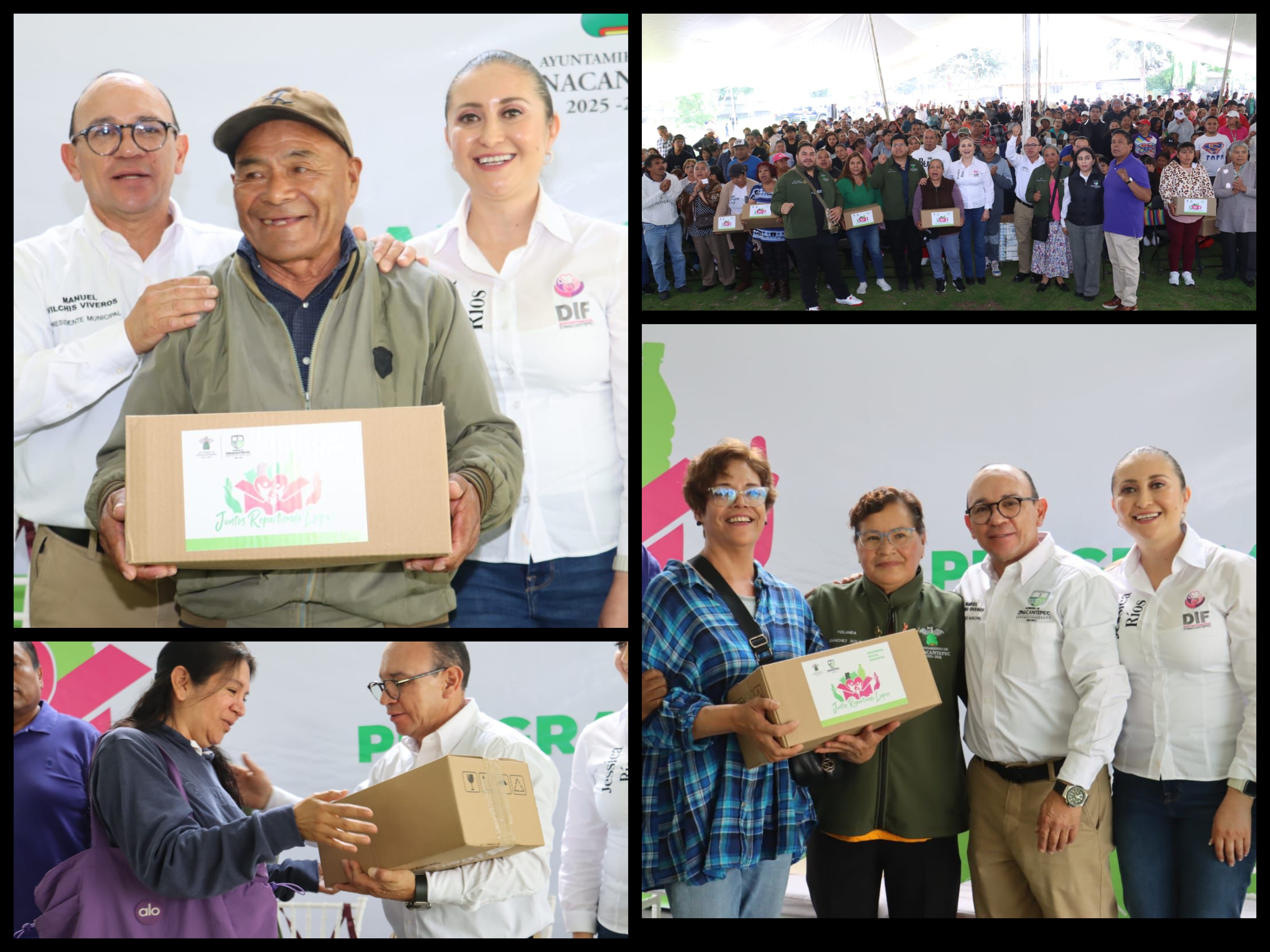 60 mil apoyos alimentarios llegan a Zinacantepec:El programa «Juntos, Repartiendo Logros» busca convertir el apoyo social en cercanía real con las familias