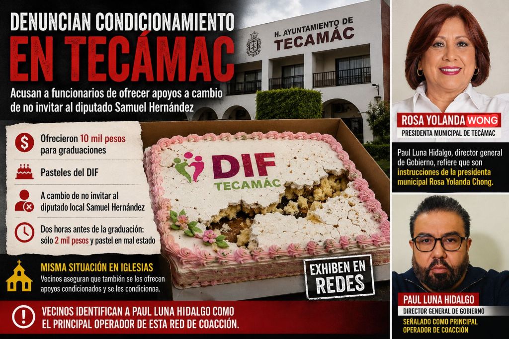 Acusan uso político de apoyos públicos en graduaciónes escolares en Tecámac
