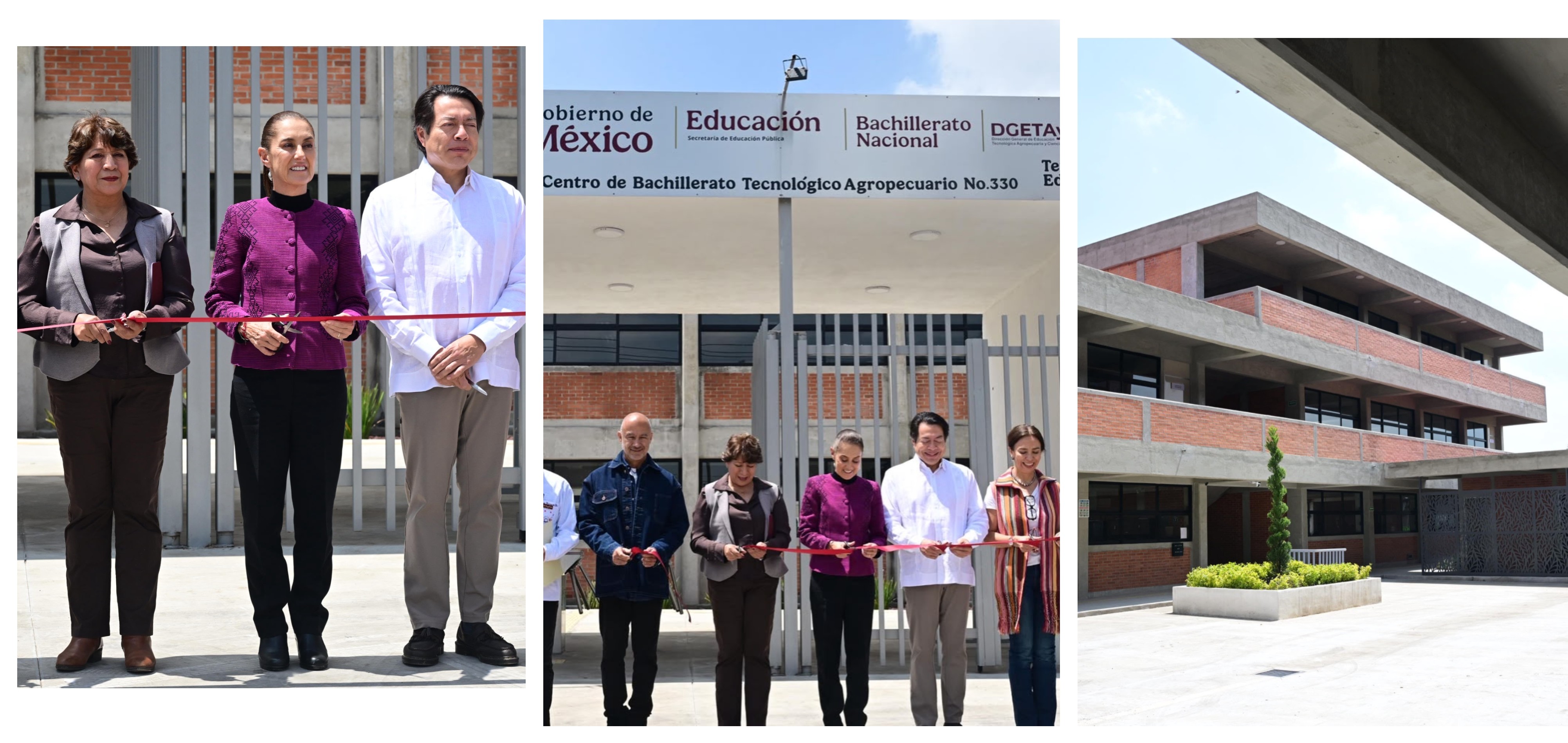 Educación que siembra futuro: Sheinbaum y Delfina Gómez inauguran CBTA en Texcoco