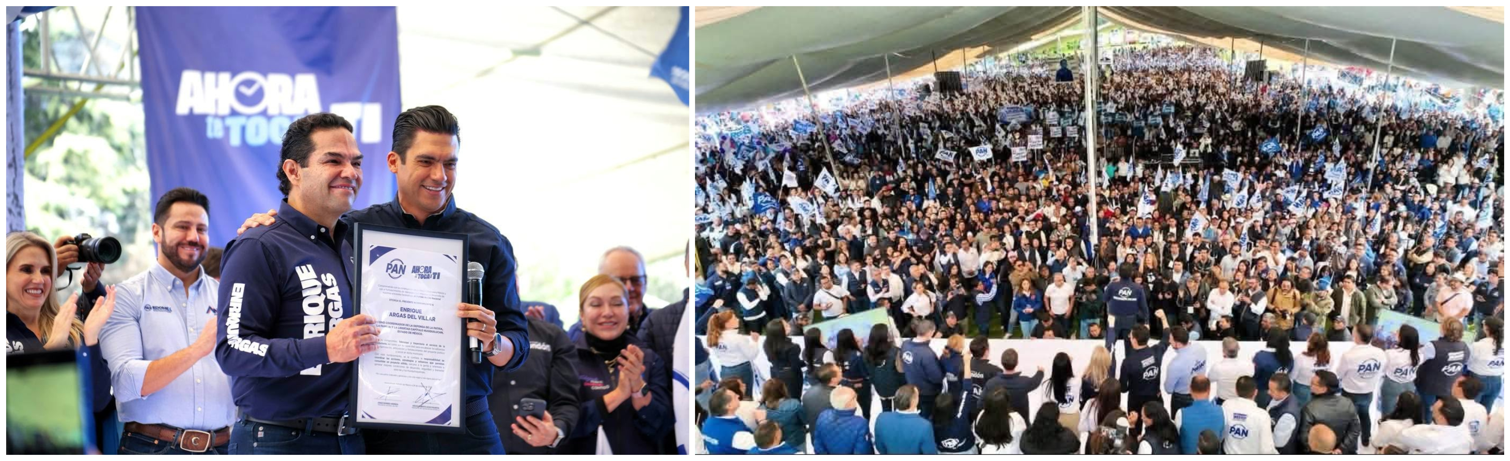 PAN reúne a 10 mil asistentes en el nombramiento de Enrique Vargas como coordinador de la «Patria, Familia y Libertad»