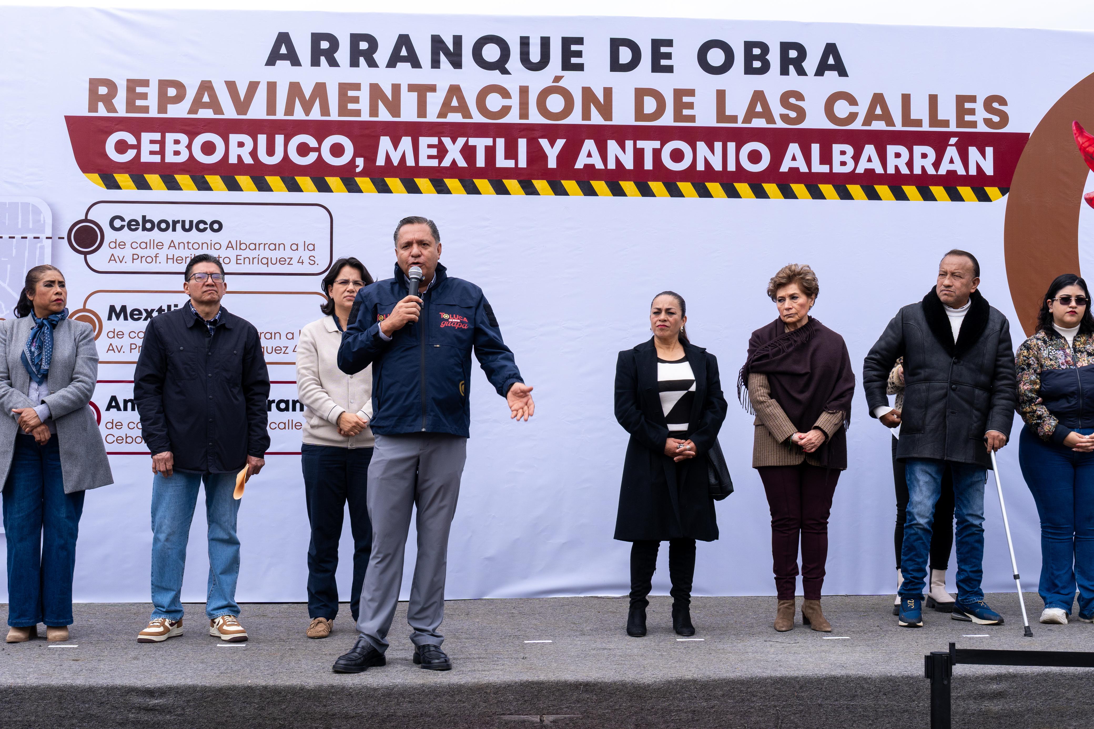 Ricardo Moreno inicia la rehabilitación de tres calles para mejorar la movilidad en Toluca